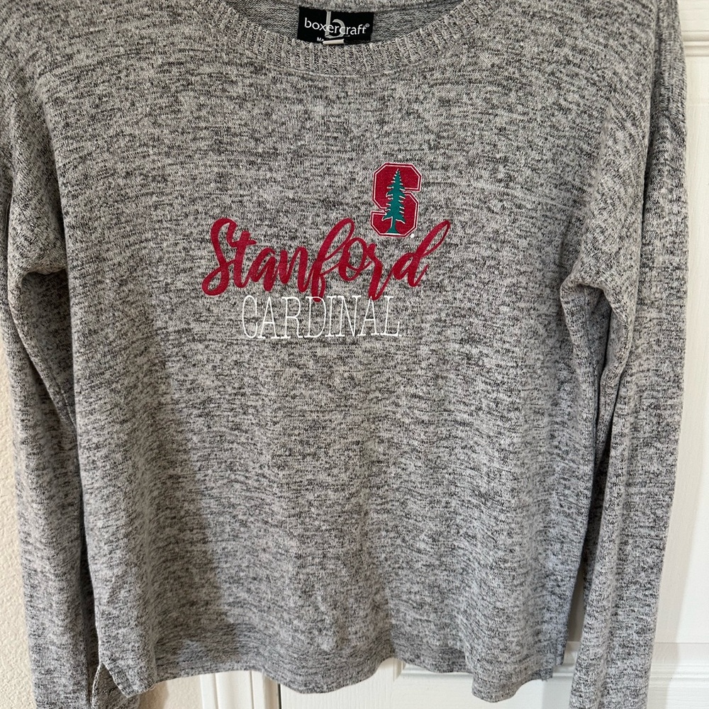 Boxercraft Gray Stanford Cardinal Women's Crew Neck Sweater